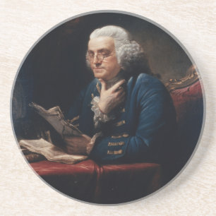 Miniaturporträt, Benjamin Franklin Gründungsvater Getränkeuntersetzer