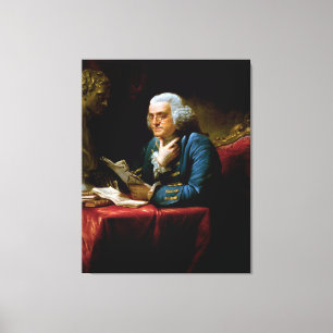 Miniaturporträt, Benjamin Franklin Gründungsvater Leinwanddruck
