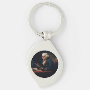 Miniaturporträt, Benjamin Franklin Gründungsvater Schlüsselanhänger