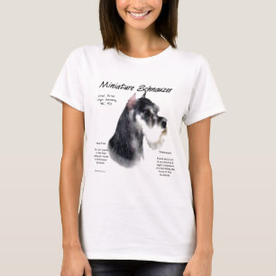Miniaturschnauzer Geschichtsdesign T-Shirt