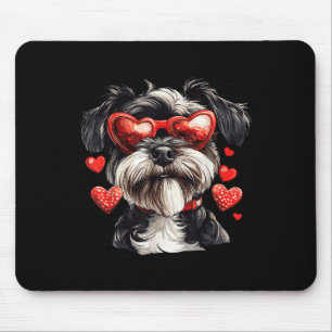 Miniaturschnauzer Herz Gles Valentinstag Hund Mousepad