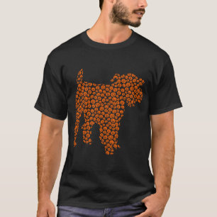 Miniaturschnauzer-Hund Silhouette Halloween T-Shirt