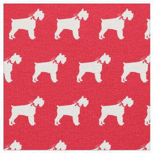 Miniaturschnauzer-Hund Silhouette Haustier Rot Stoff