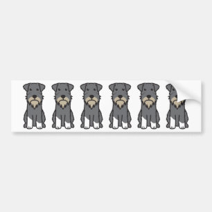 Miniaturschnauzer-HundeCartoon Autoaufkleber