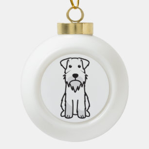 Miniaturschnauzer-HundeCartoon Keramik Kugel-Ornament