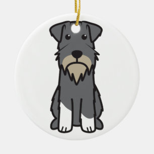 Miniaturschnauzer-HundeCartoon Keramikornament