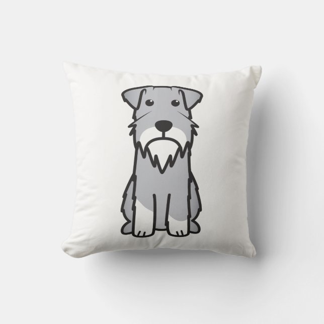 Miniaturschnauzer-HundeCartoon Kissen (Vorderseite)