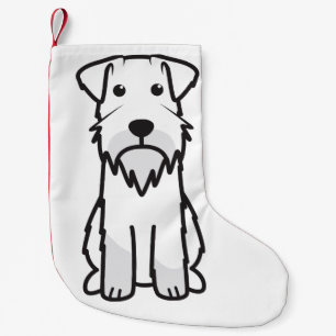 Miniaturschnauzer-HundeCartoon Kleiner Weihnachtsstrumpf