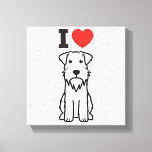 Miniaturschnauzer-HundeCartoon Leinwanddruck