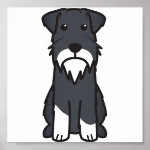 Miniaturschnauzer-HundeCartoon Poster