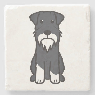 Miniaturschnauzer-HundeCartoon Steinuntersetzer