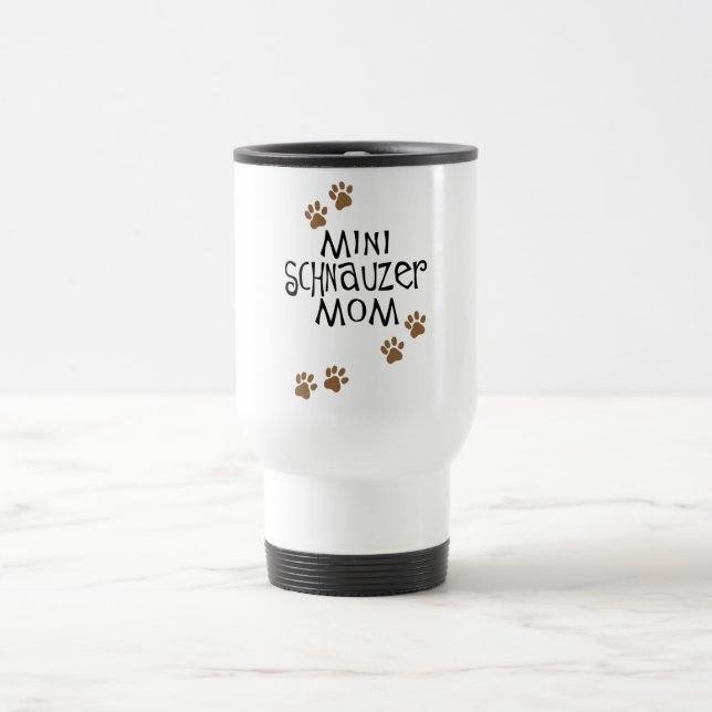 Miniaturschnauzer-Mama Reisebecher (Mittel)