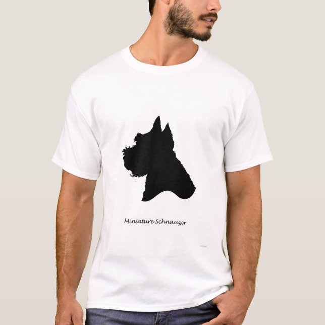 MiniaturSchnauzer - schwarze Silhouette T-Shirt (Vorderseite)