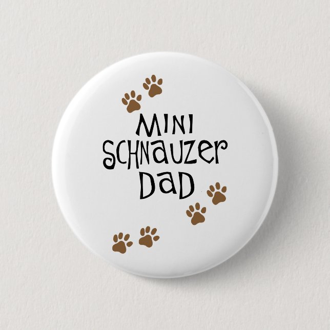 Miniaturschnauzer-Vater Button (Vorderseite)