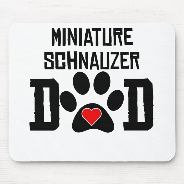 Miniaturschnauzer-Vater Mousepad (Vorne)