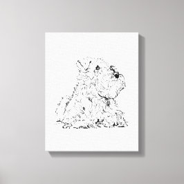 Miniaturschnauzer-Wandkunst – Minimalistisch Leinwanddruck