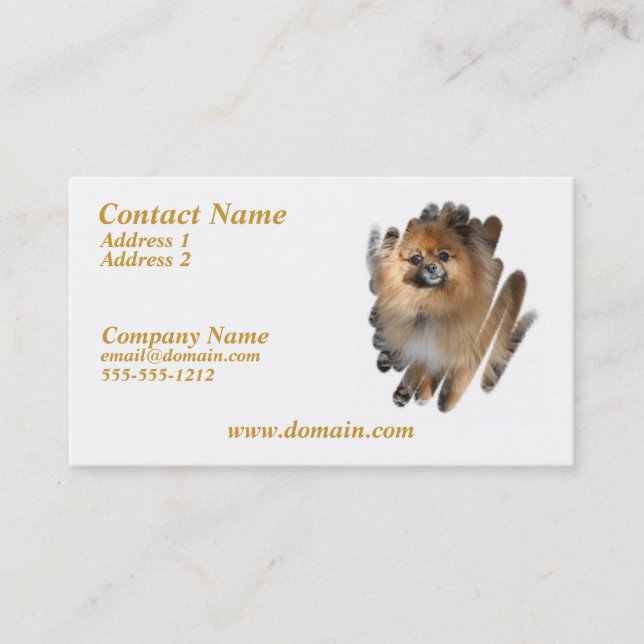 MiniaturSpitz-Hundegeschäfts-Karte Visitenkarte (Vorderseite)