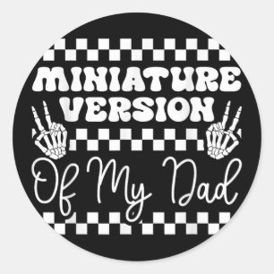 Miniaturversion meines Vaters Funny Kids Kleinkind Runder Aufkleber