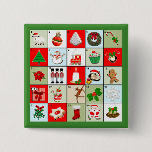 Miniaturweihnachtseinführungskalender Button
