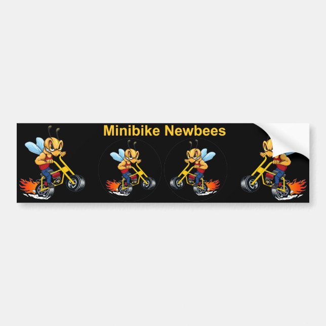 Minibike Newbee Schneide dich selbst Autoaufkleber (Vorne)