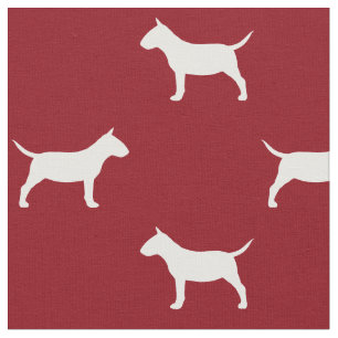 MiniBull Terrier Silhouetten MiniBull Hunde Stoff