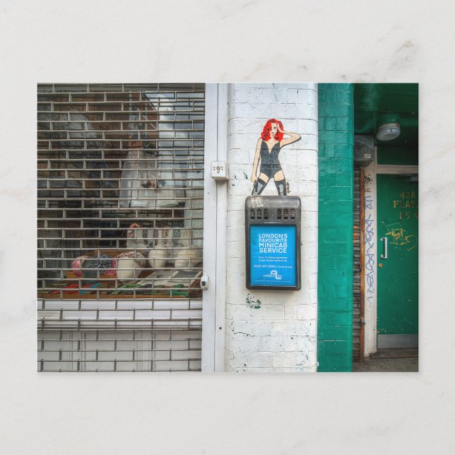 Minicab Graffiti Postkarte (Vorderseite)