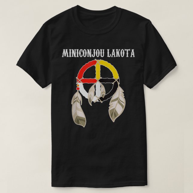 Miniconjou Lakota Sioux South Dakota Medicine Whee T-Shirt (Design vorne)