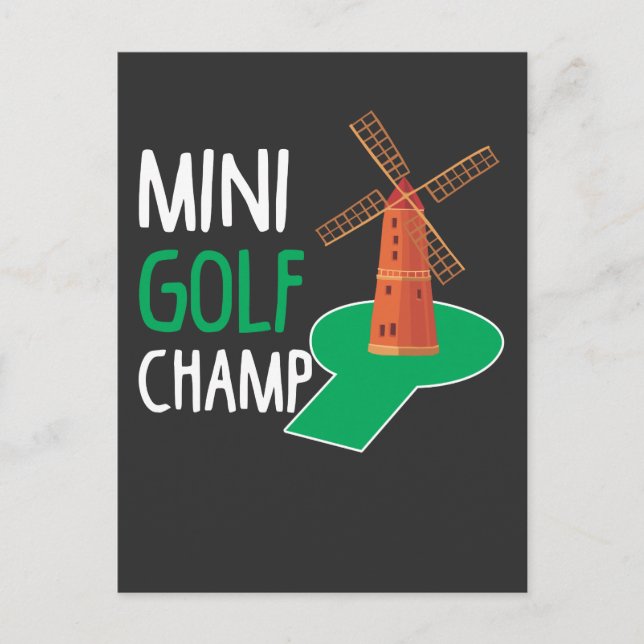 Minigolf Champ Putt Golfing Mini Golf Champion Postkarte (Vorderseite)