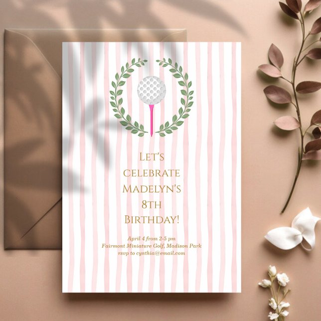 Minigolf Kind Geburtstagsparty Einladung (Von Creator hochgeladen)