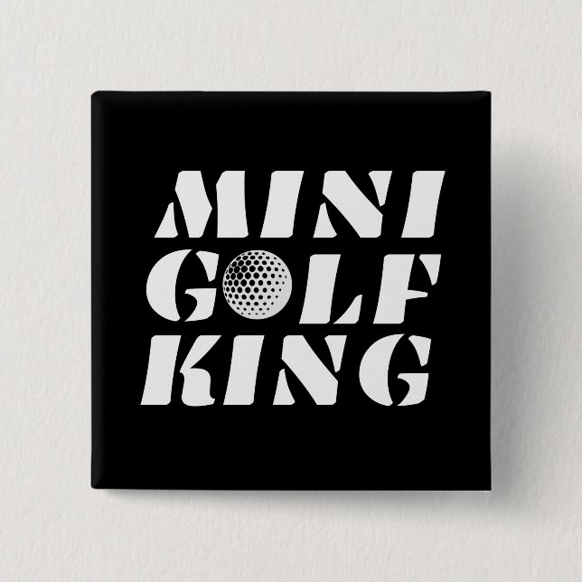 Minigolf King Minigolfer Champion Gewinner Button (Vorderseite)