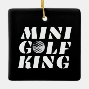 Minigolf King Minigolfer Champion Gewinner Keramikornament