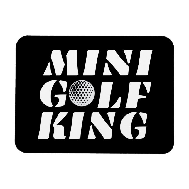 Minigolf King Minigolfer Champion Gewinner Magnet (Horizontal)