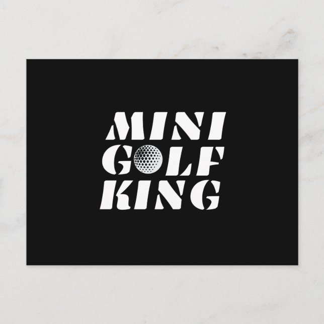 Minigolf King Minigolfer Champion Gewinner Postkarte (Vorderseite)