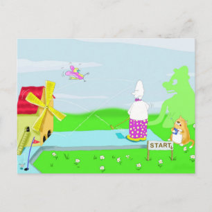 Minigolf Postkarte
