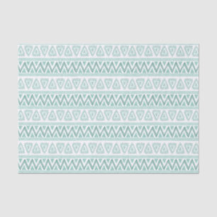 Minigrün Tribal Geometrisches Muster Seidenpapier