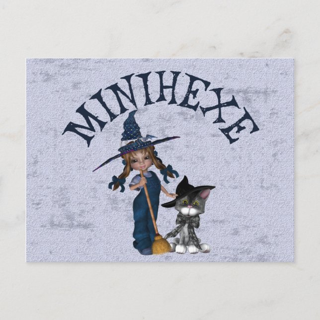 Minihexe Postkarte (Vorderseite)