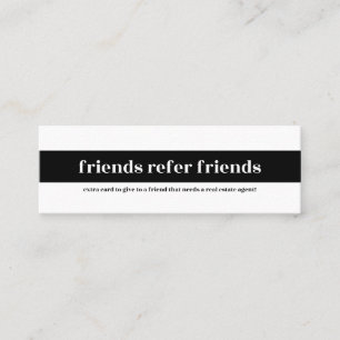 Minikarte "Friends Refer Friends" Mini Visitenkarte