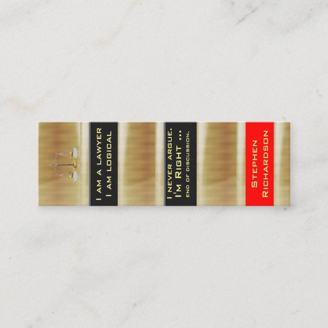 MiniLesezeichen Mini Visitenkarte (Vorderseite)