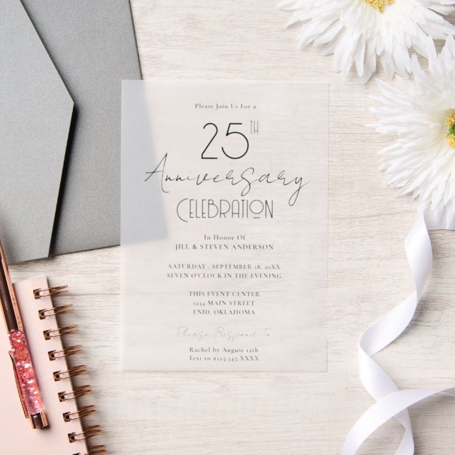 Minimal 25. Hochzeitstag (Hochzeit)