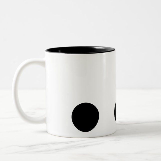 Minimal 3 Polka Dot Zweifarbige Tasse (Links)