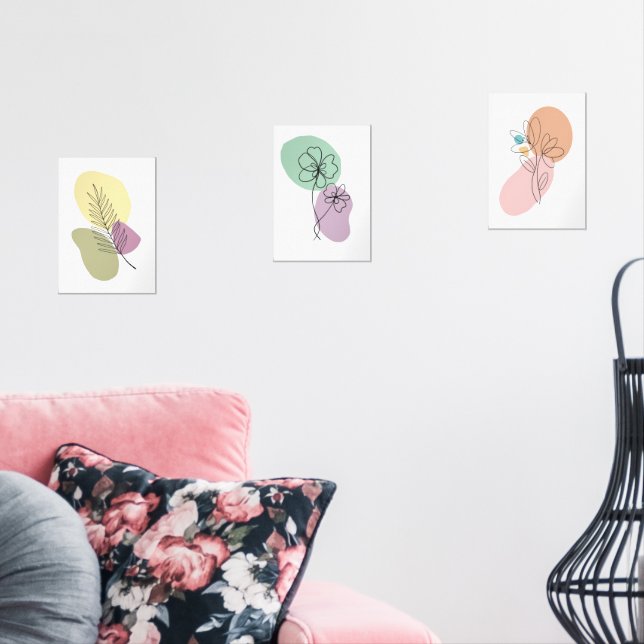 Minimal Abstract Botanical Line Art Prints (Salon)
