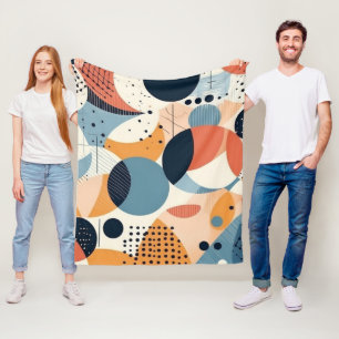Minimal Abstraktes Nahtloses Muster - Geometrisch Fleecedecke