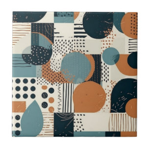 Minimal Abstraktes Nahtloses Muster - Geometrisch  Fliese