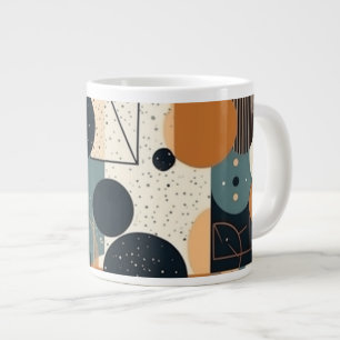 Minimal Abstraktes Nahtloses Muster - Geometrisch Jumbo-Tasse