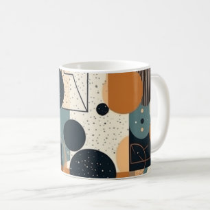 Minimal Abstraktes Nahtloses Muster - Geometrisch Kaffeetasse