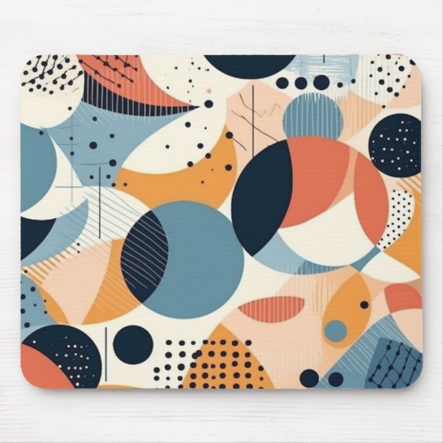 Minimal Abstraktes Nahtloses Muster - Geometrisch  Mousepad (Vorne)