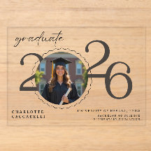 Minimal Acrylic Graduation Announcement