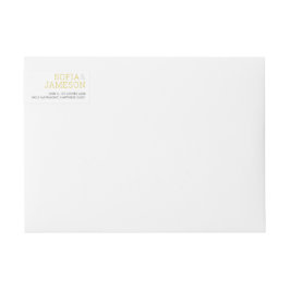 MINIMAL ADDRESS einfach, modern Senfgelb