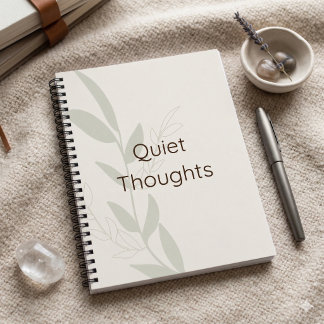 Minimal Aesthetic Notebook Quiet Thoughts Journal Notizbuch