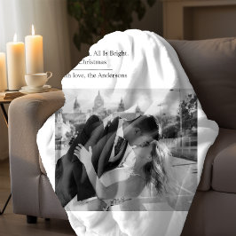 Minimal All Is Calm All Is Bright Christmas Photo  Sherpadecke